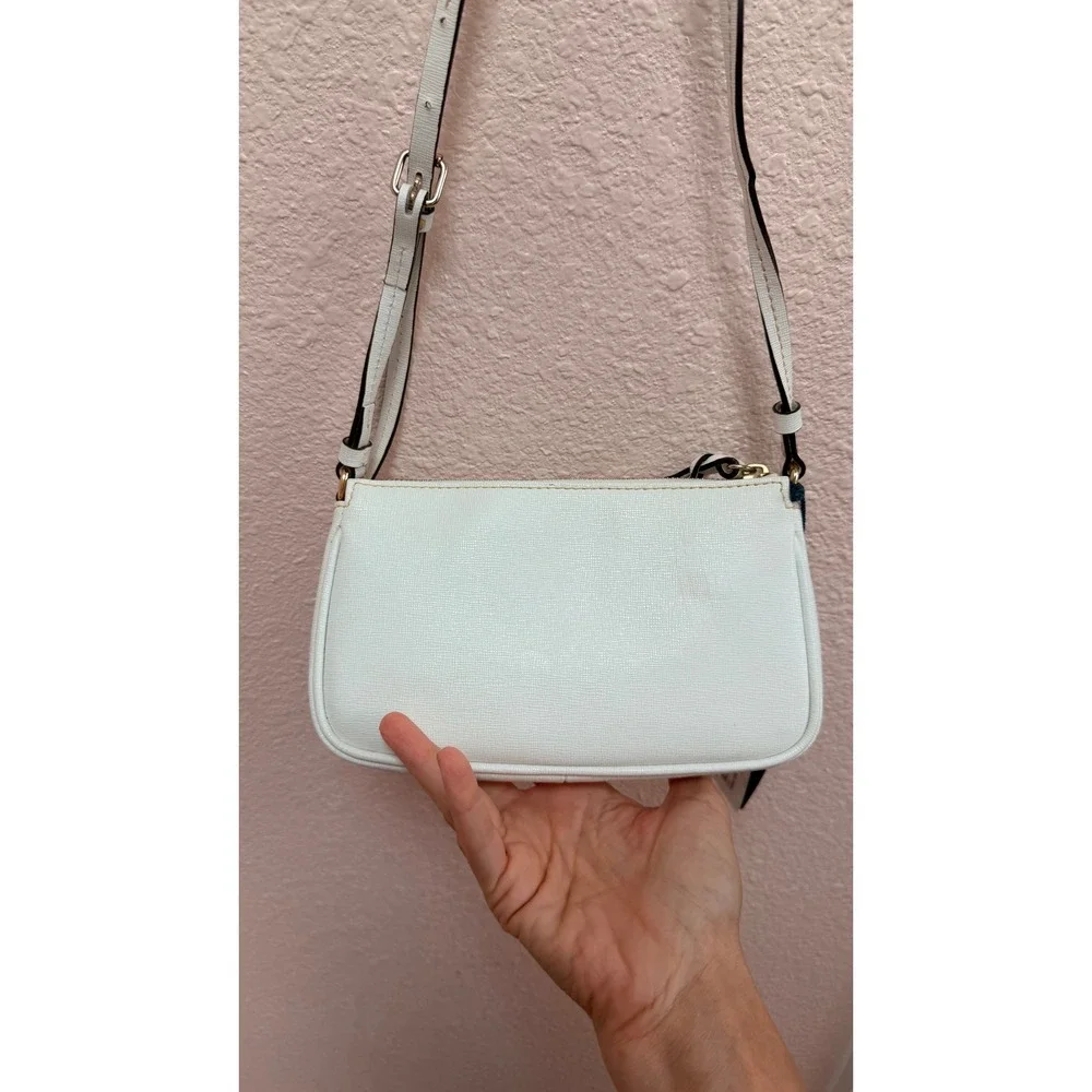 Dooney & Bourke Womens Crossbody Bag White Leather Lexi Adjustable Strap NWT